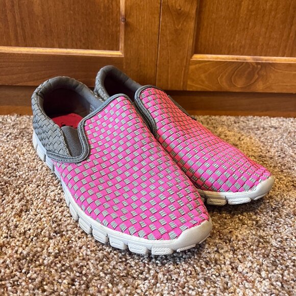Corky's Pink and Grey Checkered Sneakers - Picture 1 of 2